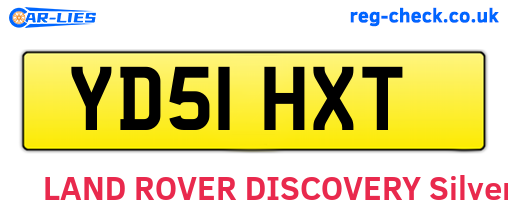 YD51HXT are the vehicle registration plates.