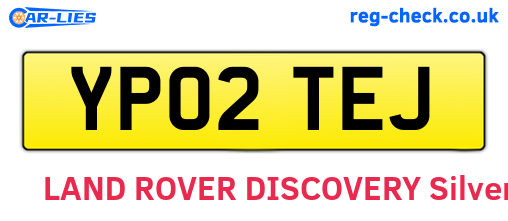 YP02TEJ are the vehicle registration plates.