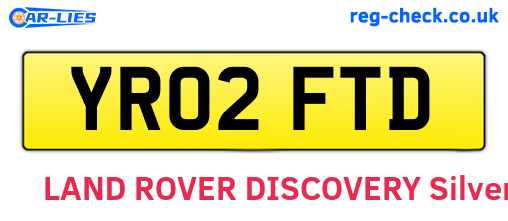 YR02FTD are the vehicle registration plates.