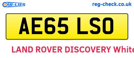 AE65LSO are the vehicle registration plates.