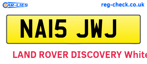 NA15JWJ are the vehicle registration plates.