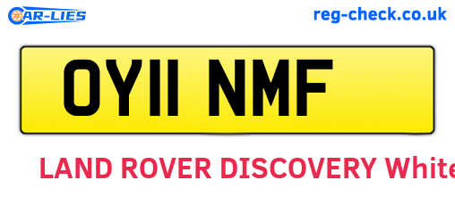OY11NMF are the vehicle registration plates.