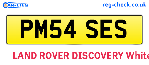 PM54SES are the vehicle registration plates.