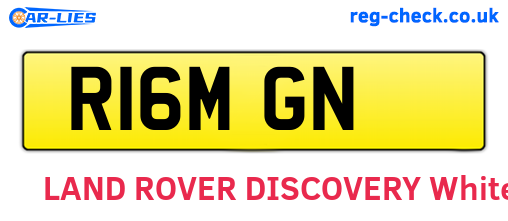 R16MGN are the vehicle registration plates.