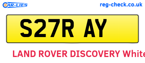 S27RAY are the vehicle registration plates.