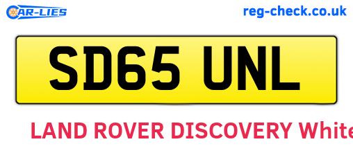 SD65UNL are the vehicle registration plates.