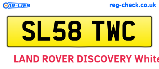 SL58TWC are the vehicle registration plates.