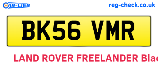 BK56VMR are the vehicle registration plates.