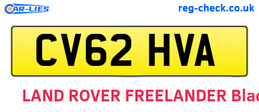 CV62HVA are the vehicle registration plates.