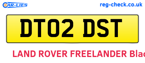 DT02DST are the vehicle registration plates.
