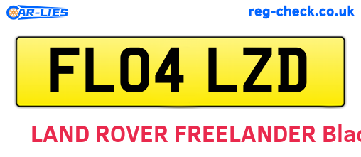 FL04LZD are the vehicle registration plates.