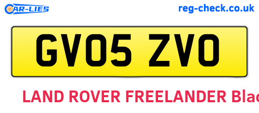 GV05ZVO are the vehicle registration plates.