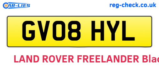 GV08HYL are the vehicle registration plates.