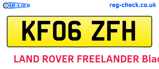 KF06ZFH are the vehicle registration plates.