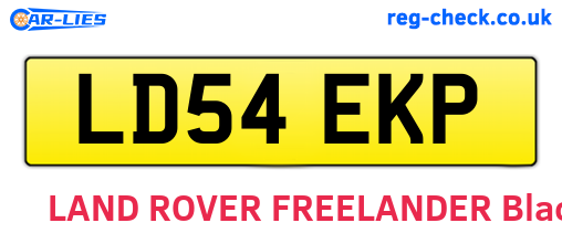 LD54EKP are the vehicle registration plates.