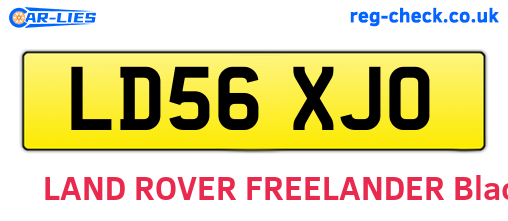 LD56XJO are the vehicle registration plates.
