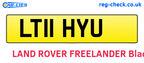 LT11HYU are the vehicle registration plates.