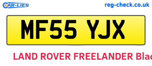 MF55YJX are the vehicle registration plates.