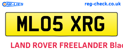 ML05XRG are the vehicle registration plates.