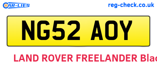 NG52AOY are the vehicle registration plates.