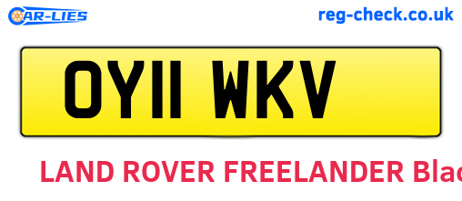 OY11WKV are the vehicle registration plates.