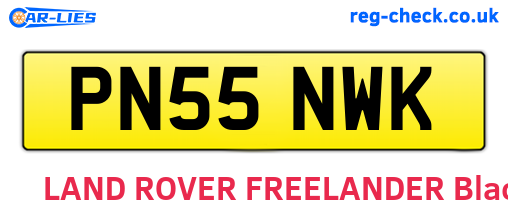 PN55NWK are the vehicle registration plates.