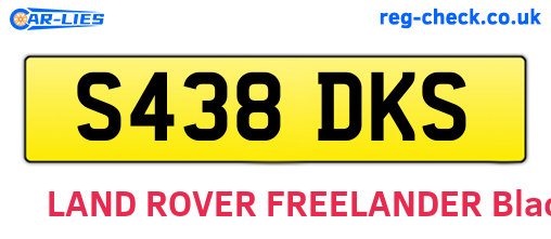 S438DKS are the vehicle registration plates.