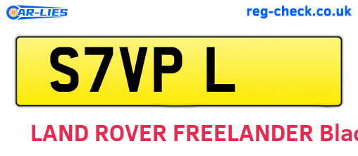 S7VPL are the vehicle registration plates.