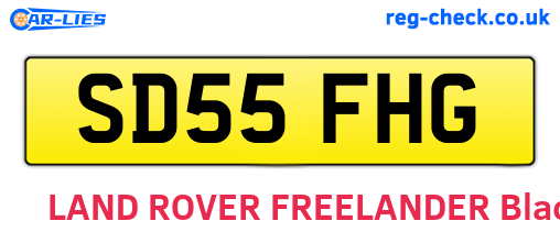 SD55FHG are the vehicle registration plates.