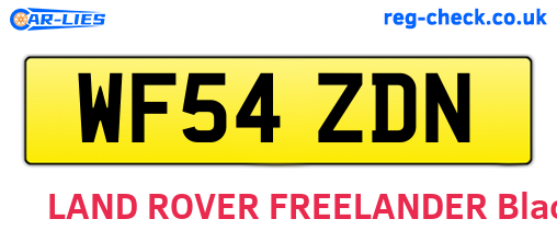 WF54ZDN are the vehicle registration plates.