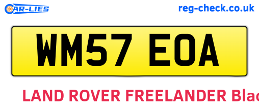 WM57EOA are the vehicle registration plates.