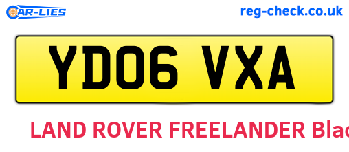 YD06VXA are the vehicle registration plates.