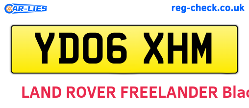 YD06XHM are the vehicle registration plates.