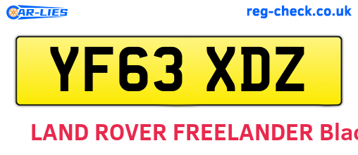 YF63XDZ are the vehicle registration plates.