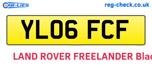 YL06FCF are the vehicle registration plates.