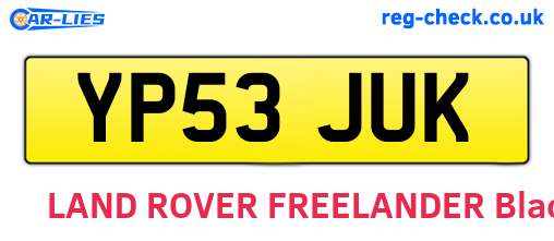 YP53JUK are the vehicle registration plates.