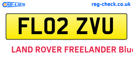FL02ZVU are the vehicle registration plates.