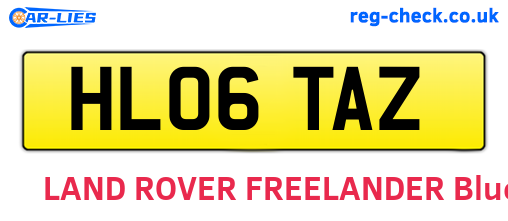 HL06TAZ are the vehicle registration plates.