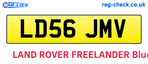 LD56JMV are the vehicle registration plates.