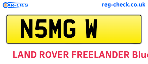 N5MGW are the vehicle registration plates.