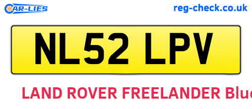 NL52LPV are the vehicle registration plates.