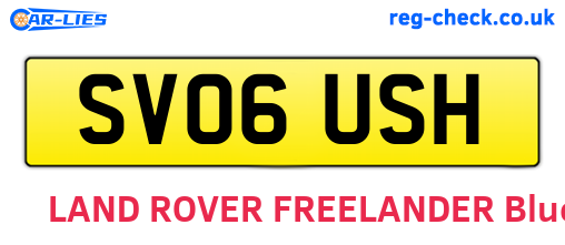 SV06USH are the vehicle registration plates.