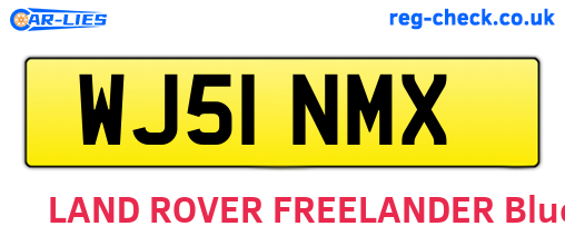 WJ51NMX are the vehicle registration plates.