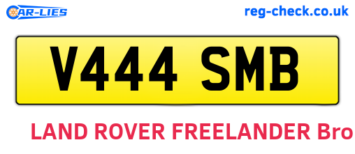 V444SMB are the vehicle registration plates.