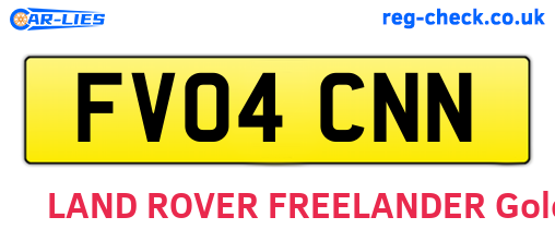 FV04CNN are the vehicle registration plates.