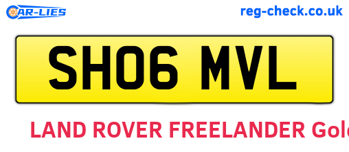 SH06MVL are the vehicle registration plates.