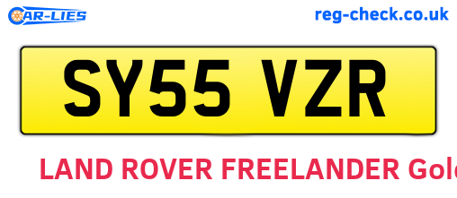 SY55VZR are the vehicle registration plates.