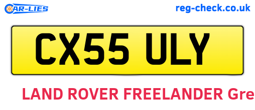 CX55ULY are the vehicle registration plates.