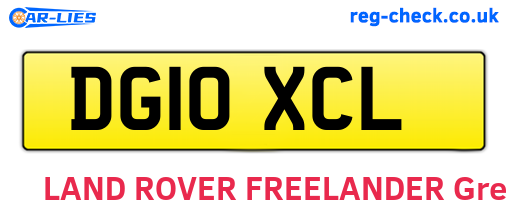 DG10XCL are the vehicle registration plates.