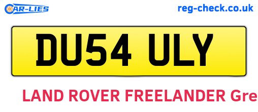 DU54ULY are the vehicle registration plates.